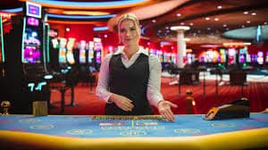 Live dealer blackjack table on proslot23 showing real dealer, card display, and player betting interface